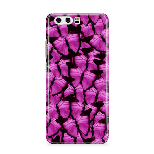 Pink Butterfly Huawei P10 Phone Case