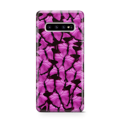 Pink Butterfly Samsung Galaxy S10 Case