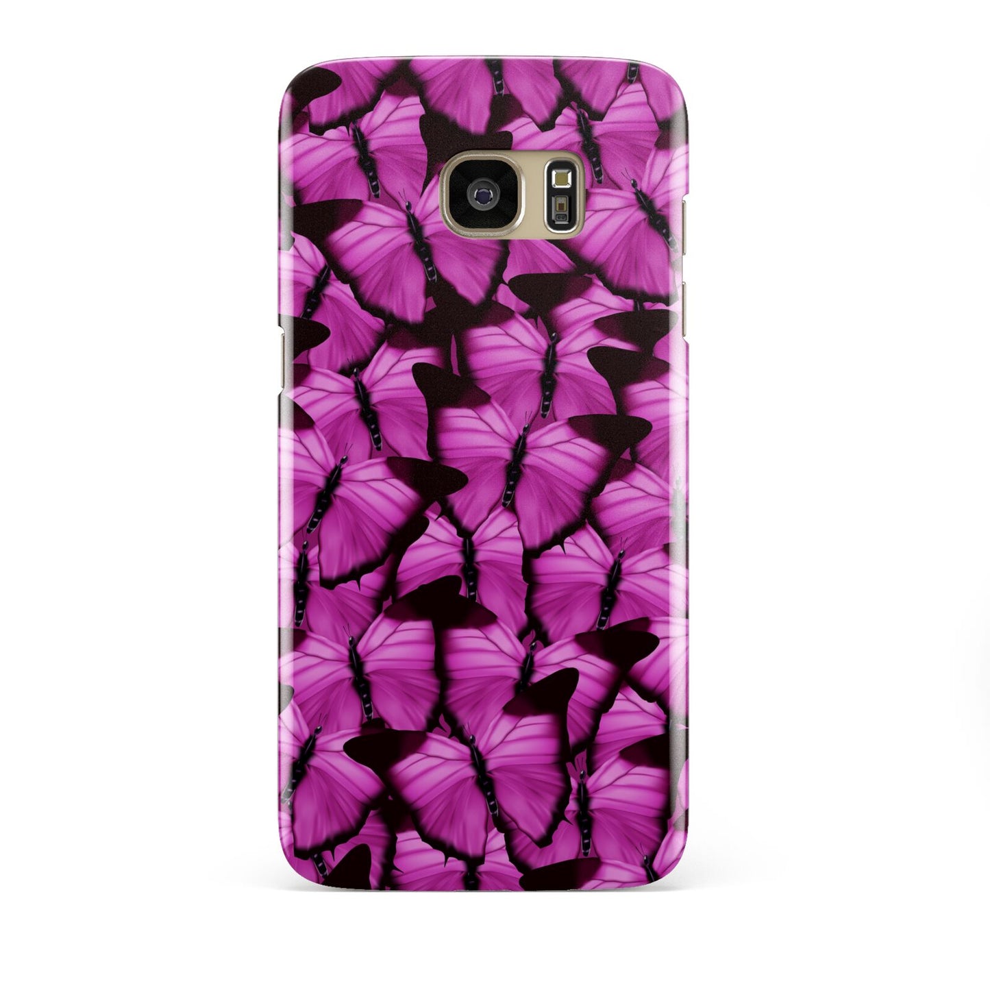 Pink Butterfly Samsung Galaxy S7 Edge Case