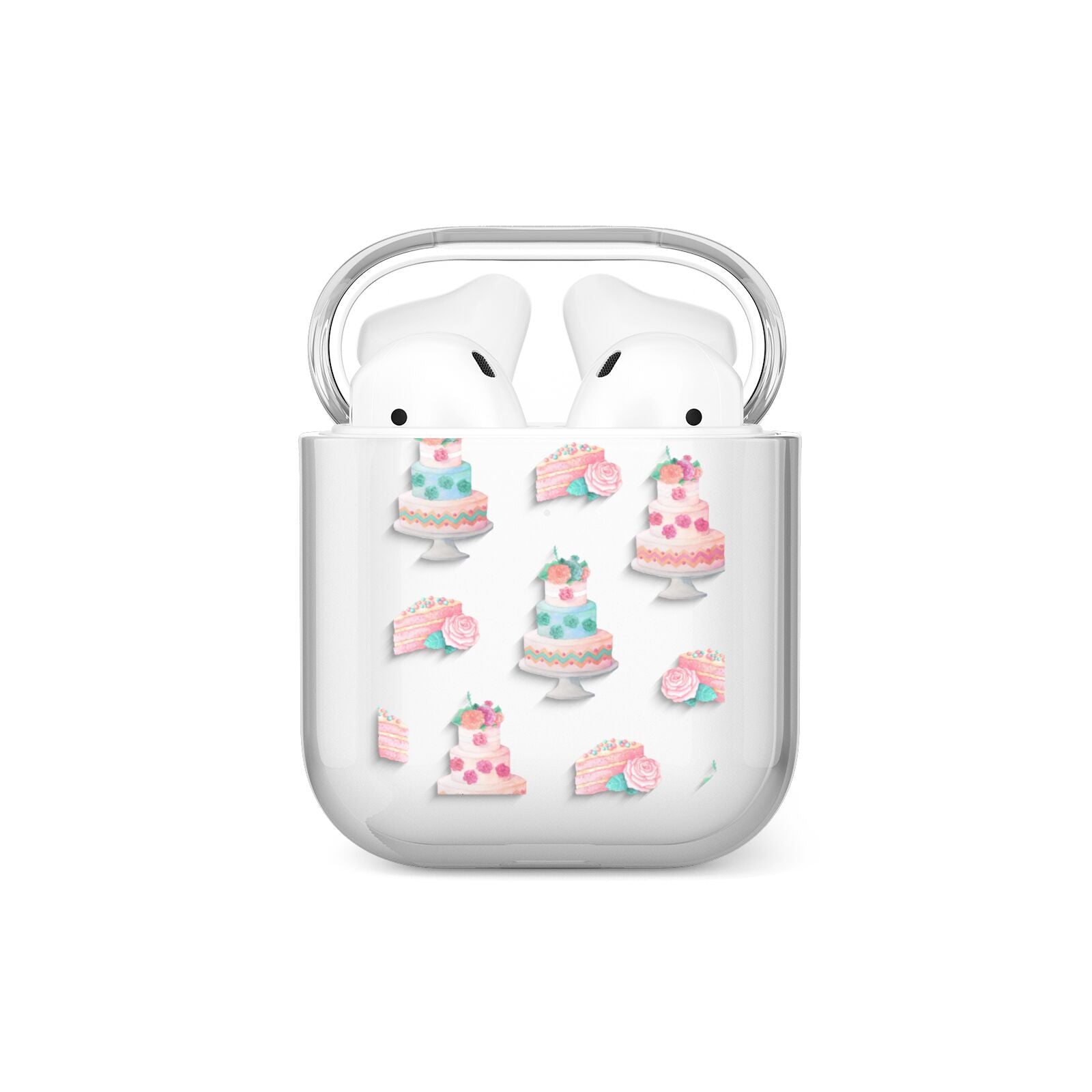 Pink Cake Print AirPods Case