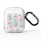 Pink Cake Print AirPods Glitter Case