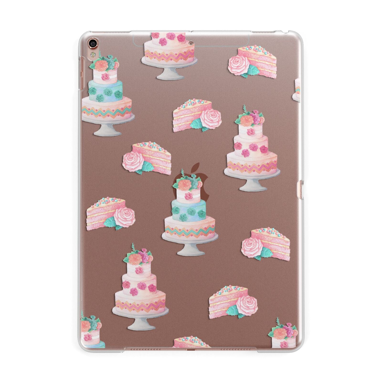 Pink Cake Print Apple iPad Rose Gold Case