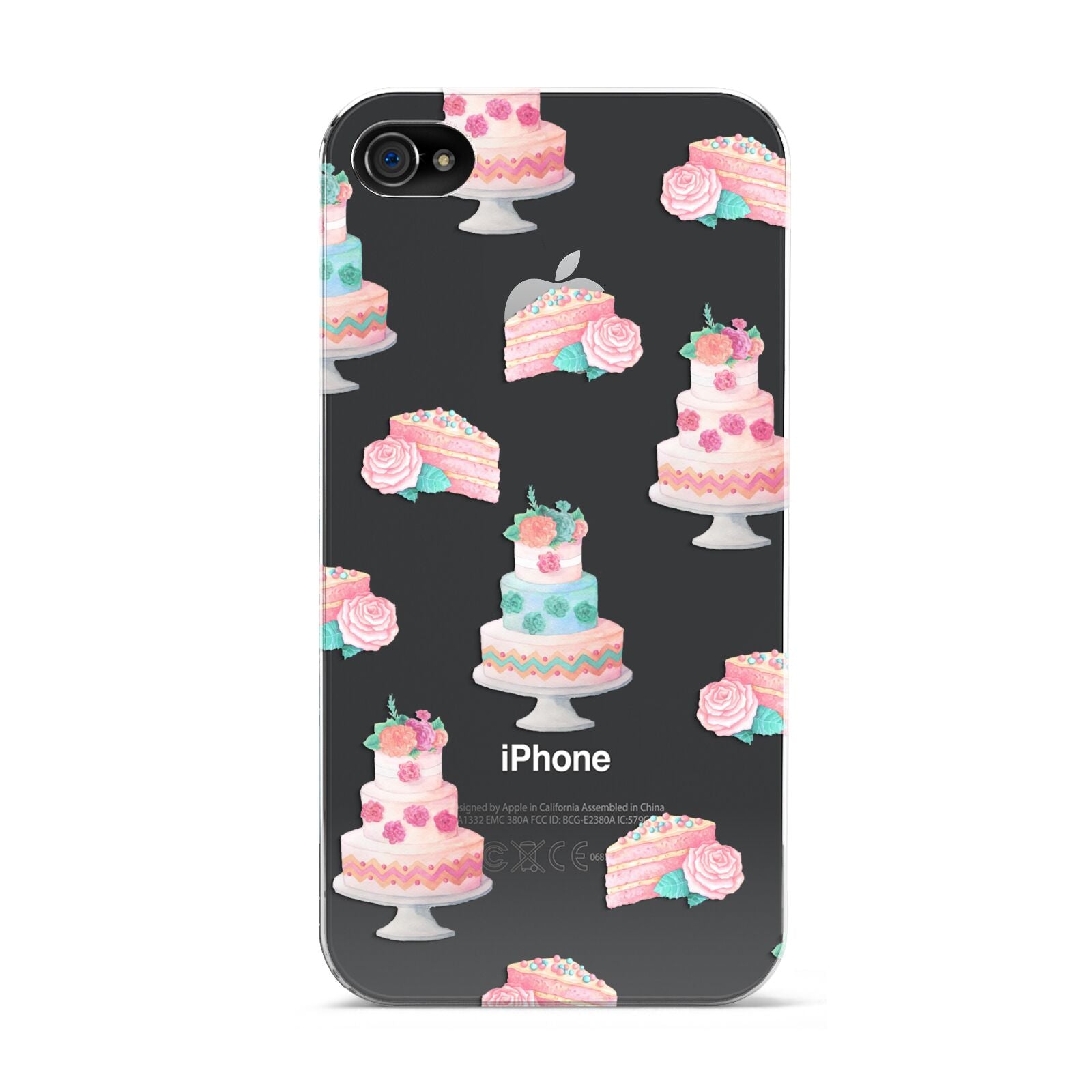 Pink Cake Print Apple iPhone 4s Case