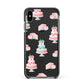 Pink Cake Print Apple iPhone Xs Max Impact Case Black Edge on Black Phone