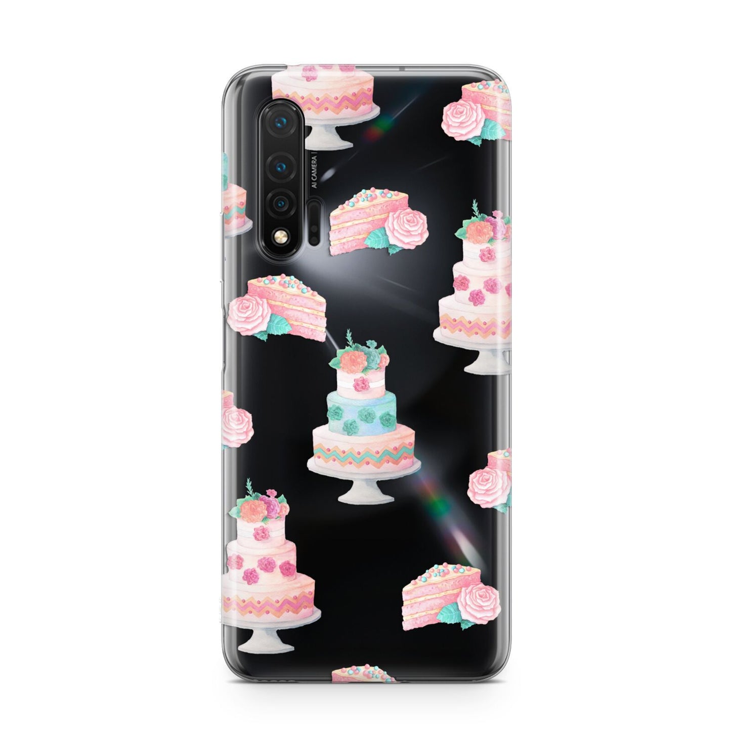 Pink Cake Print Huawei Nova 6 Phone Case