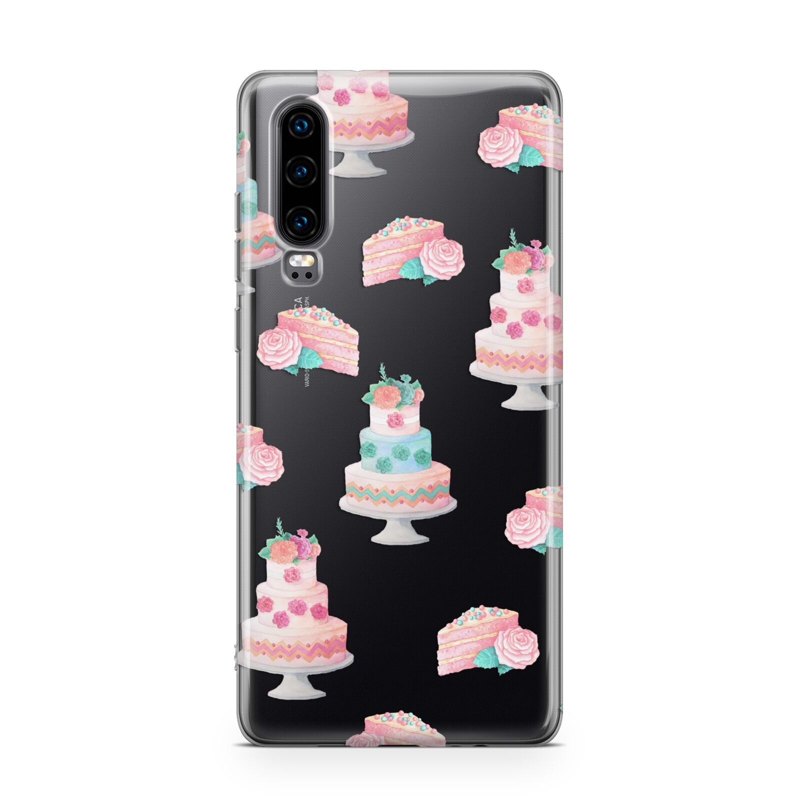 Pink Cake Print Huawei P30 Phone Case