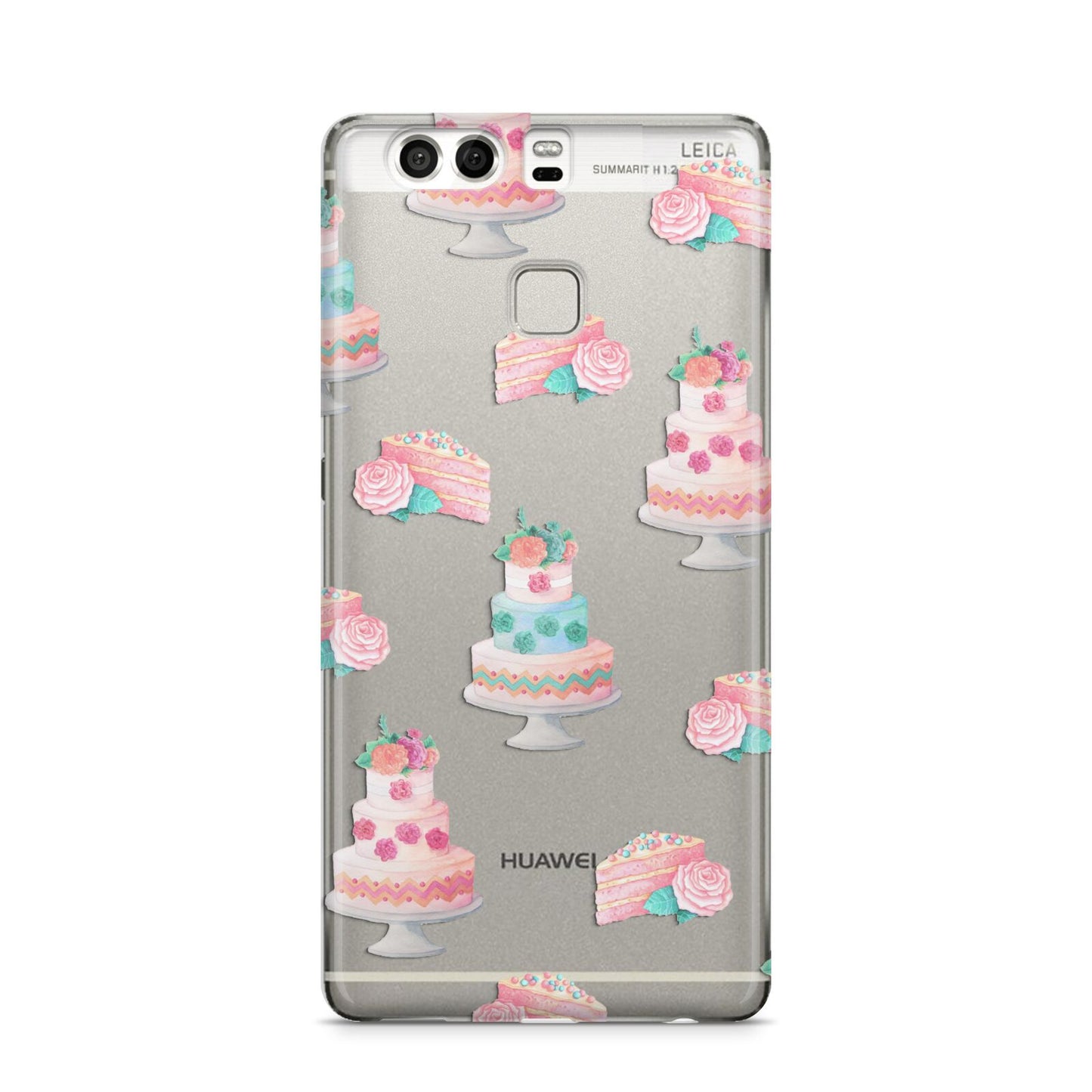 Pink Cake Print Huawei P9 Case