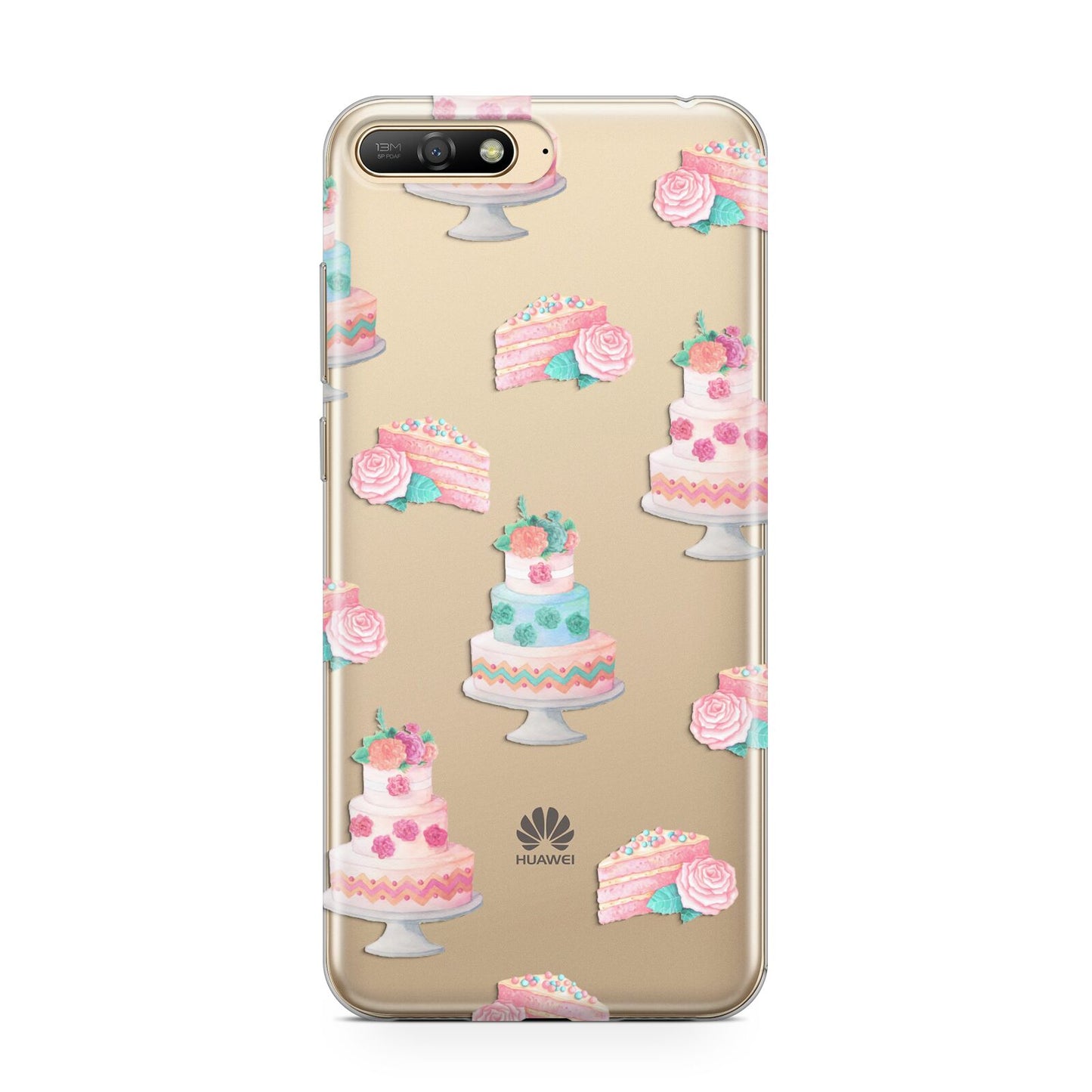 Pink Cake Print Huawei Y6 2018