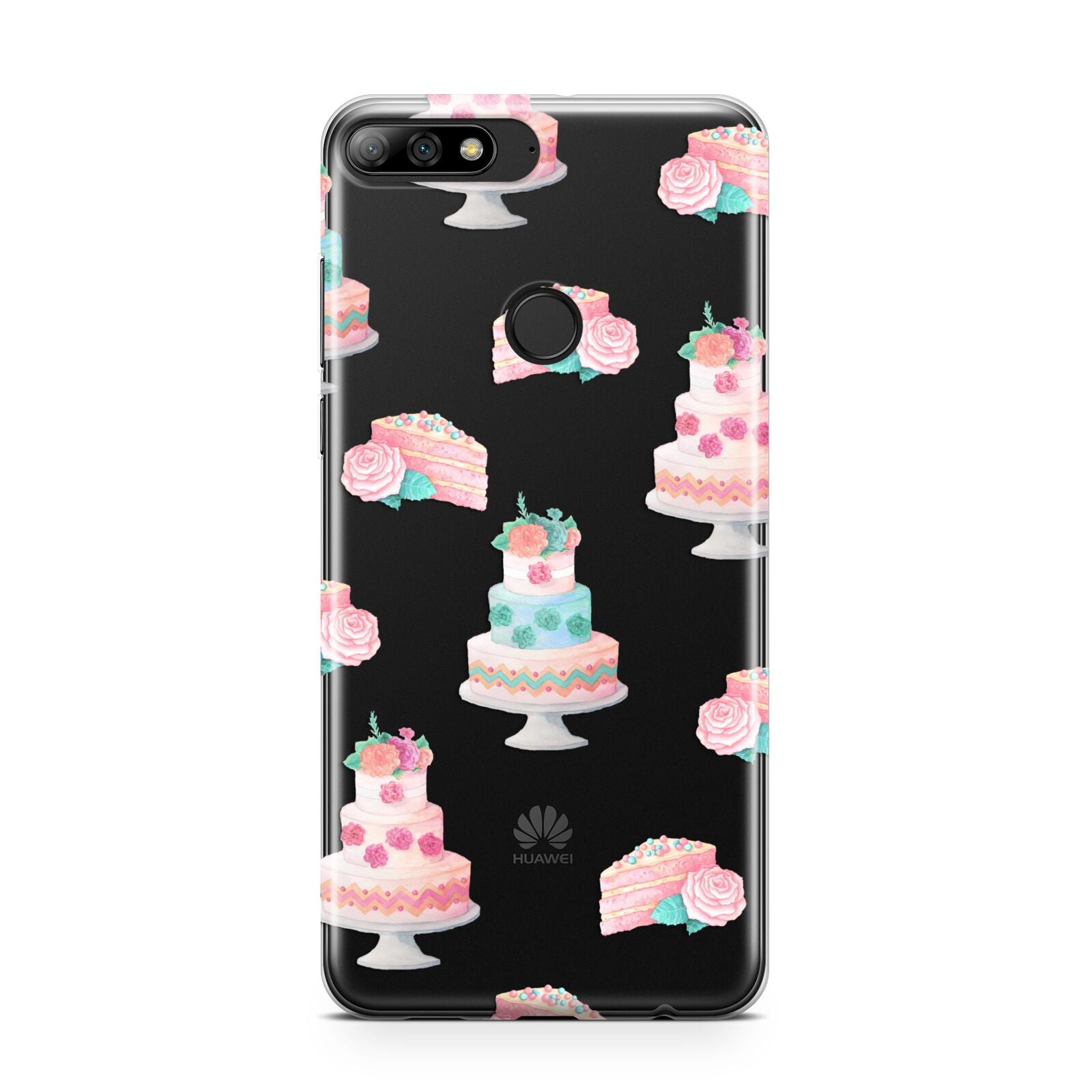 Pink Cake Print Huawei Y7 2018