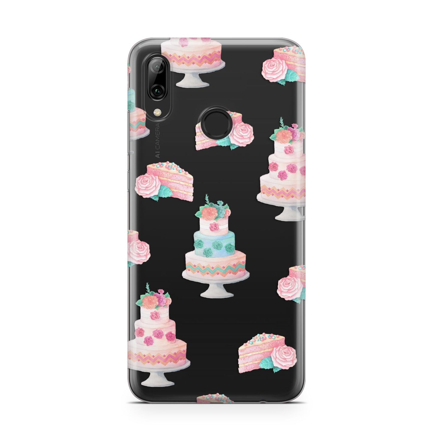 Pink Cake Print Huawei Y7 2019