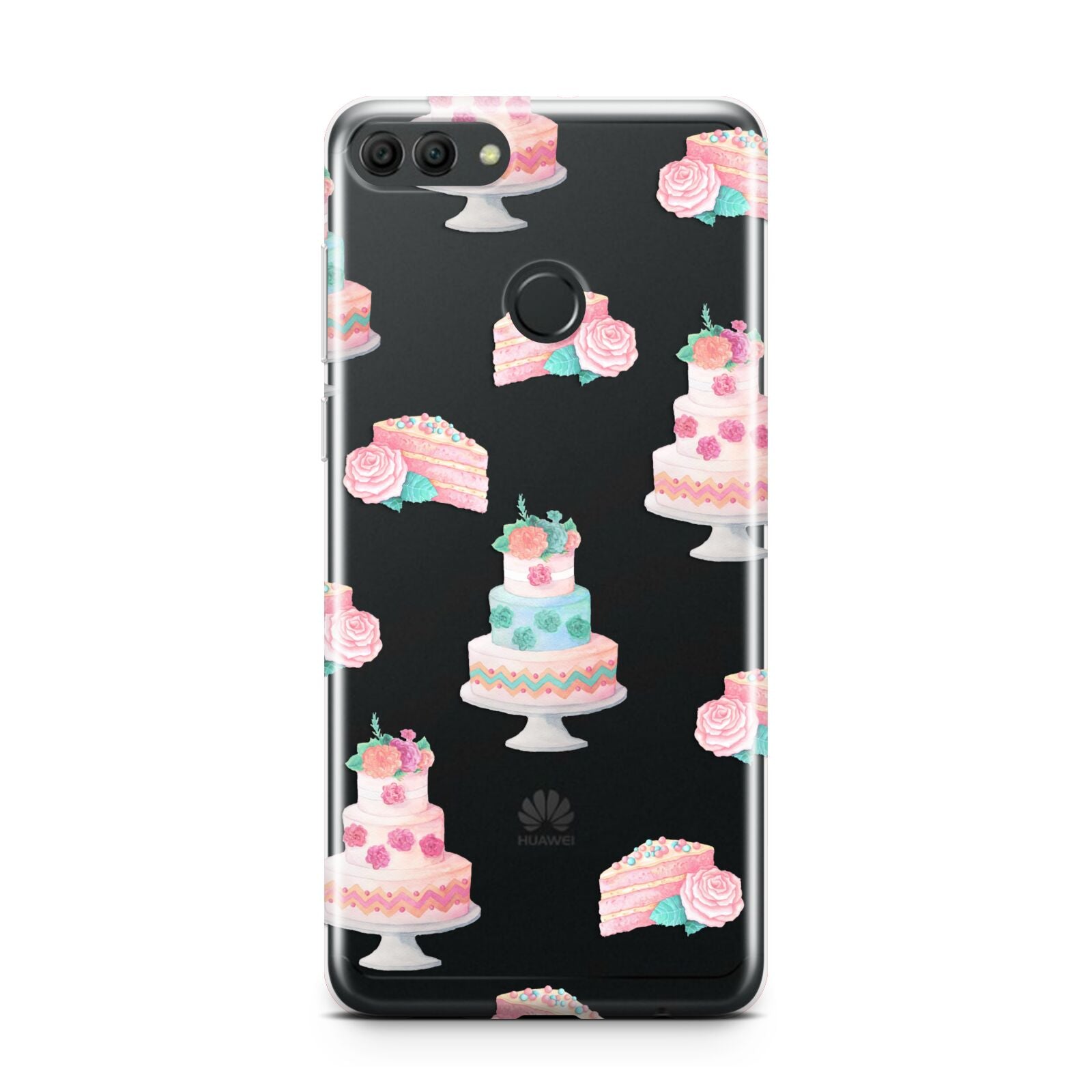 Pink Cake Print Huawei Y9 2018