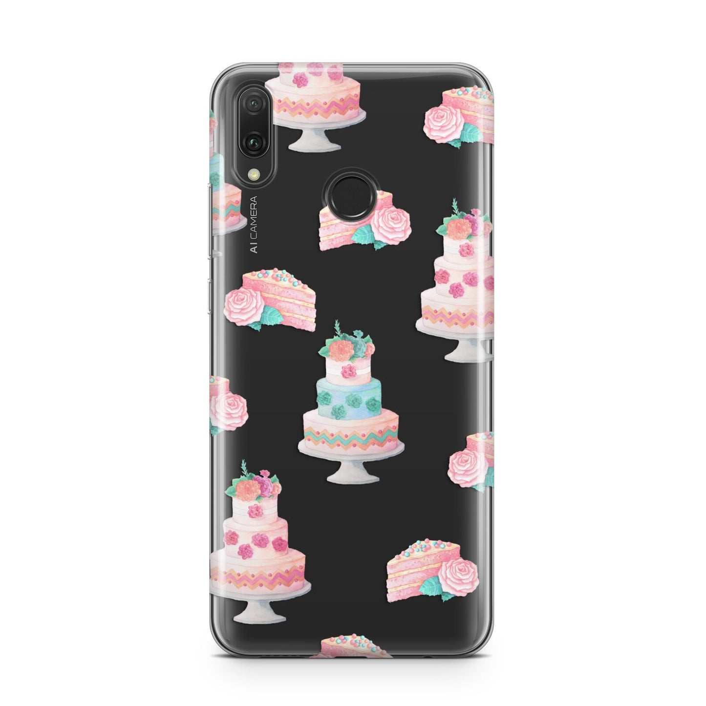 Pink Cake Print Huawei Y9 2019