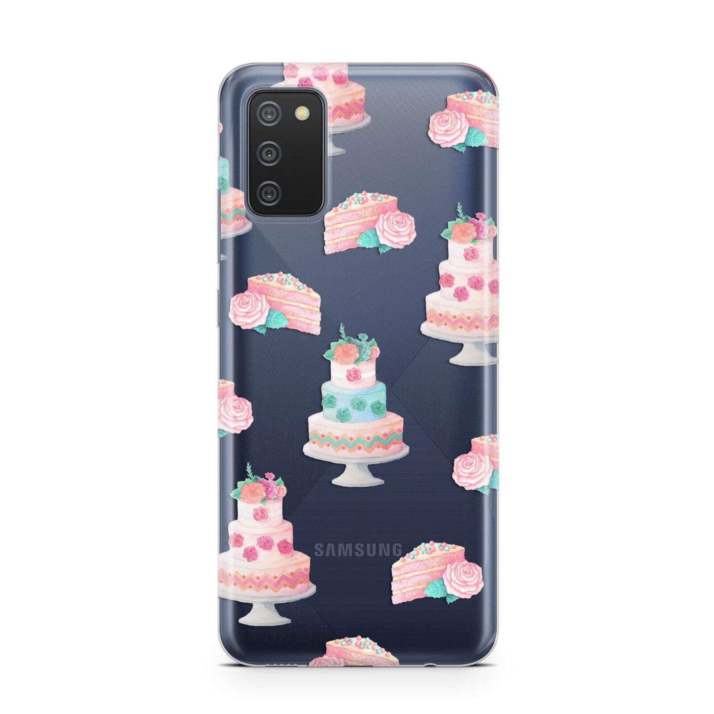 Pink Cake Print Samsung A02s Case