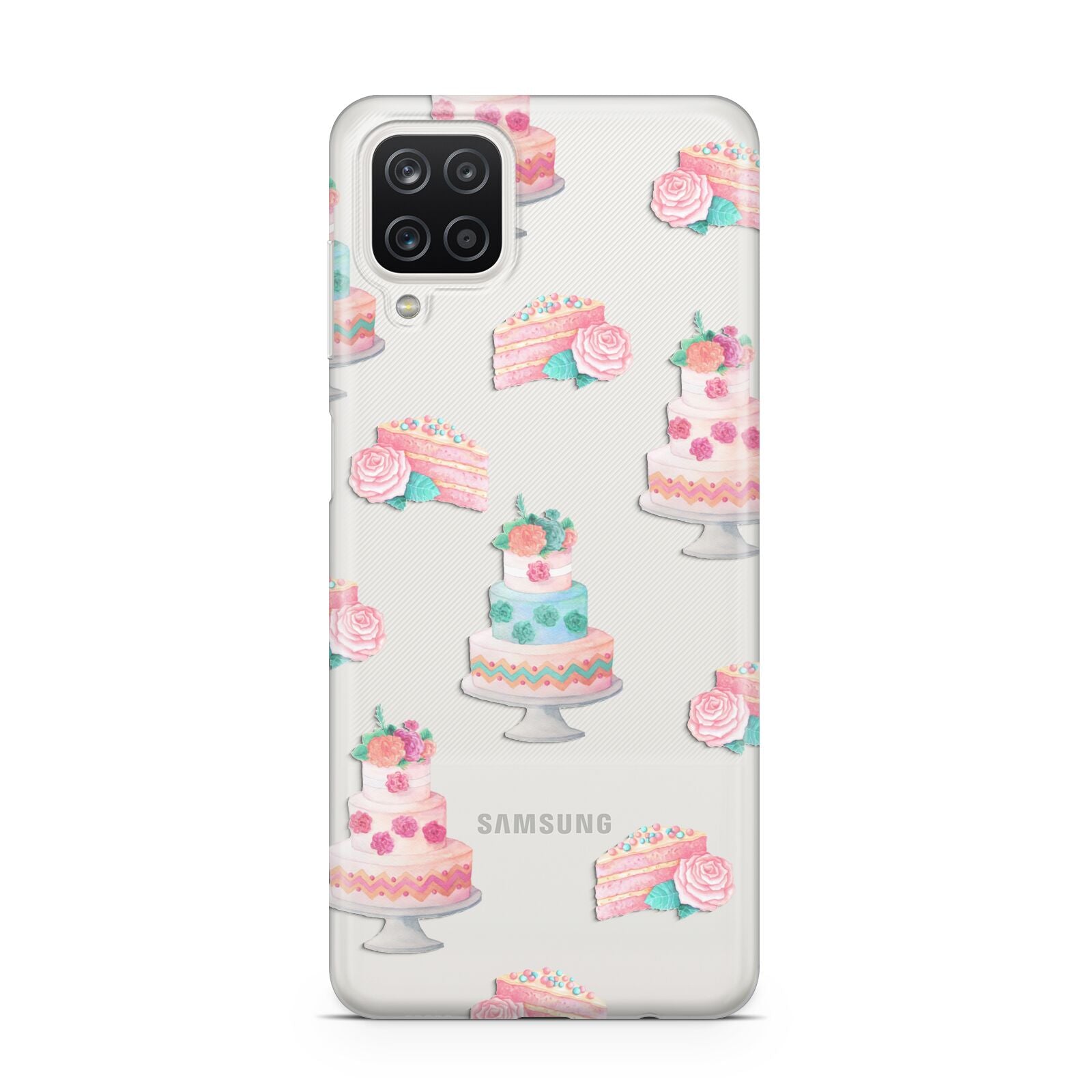 Pink Cake Print Samsung A12 Case