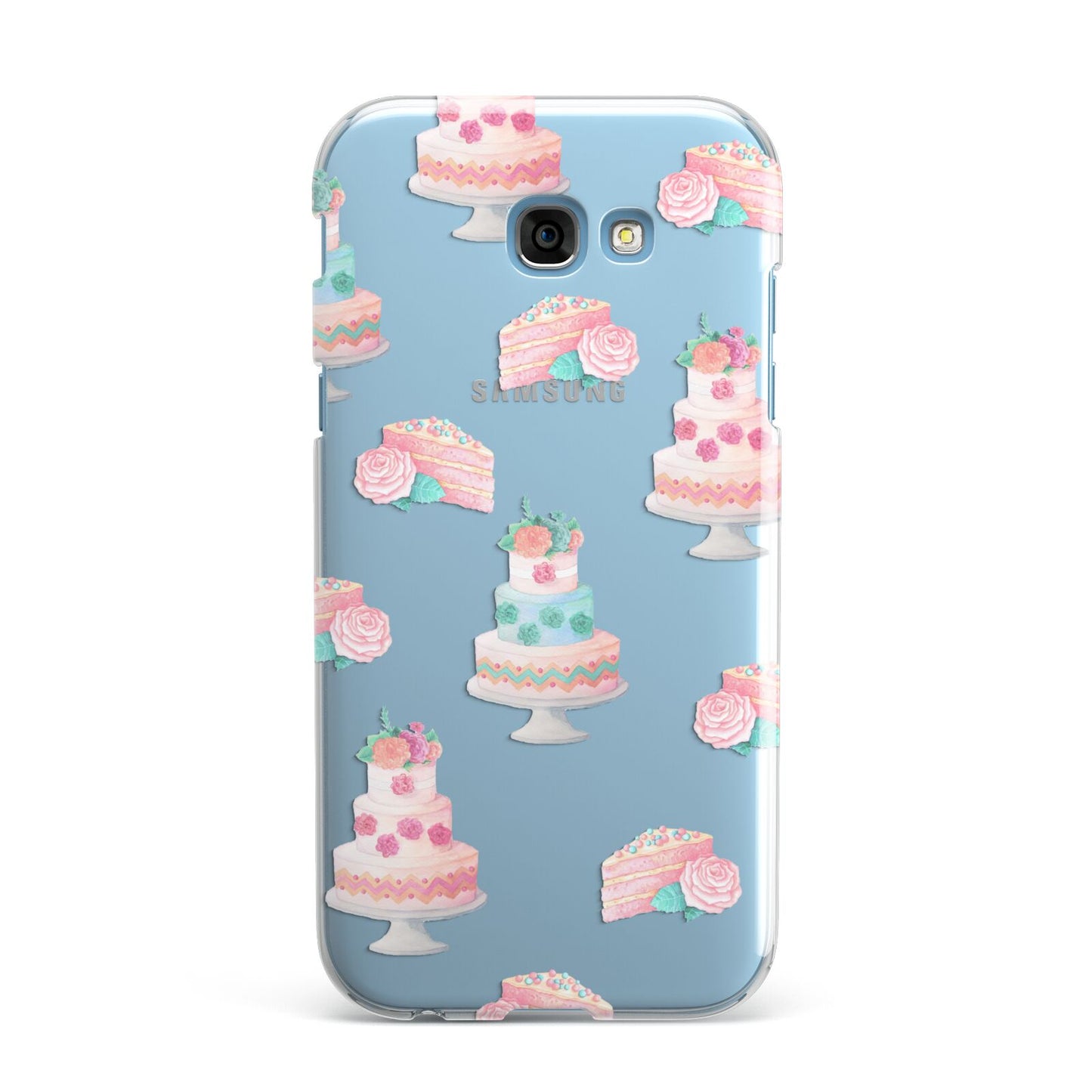 Pink Cake Print Samsung Galaxy A7 2017 Case