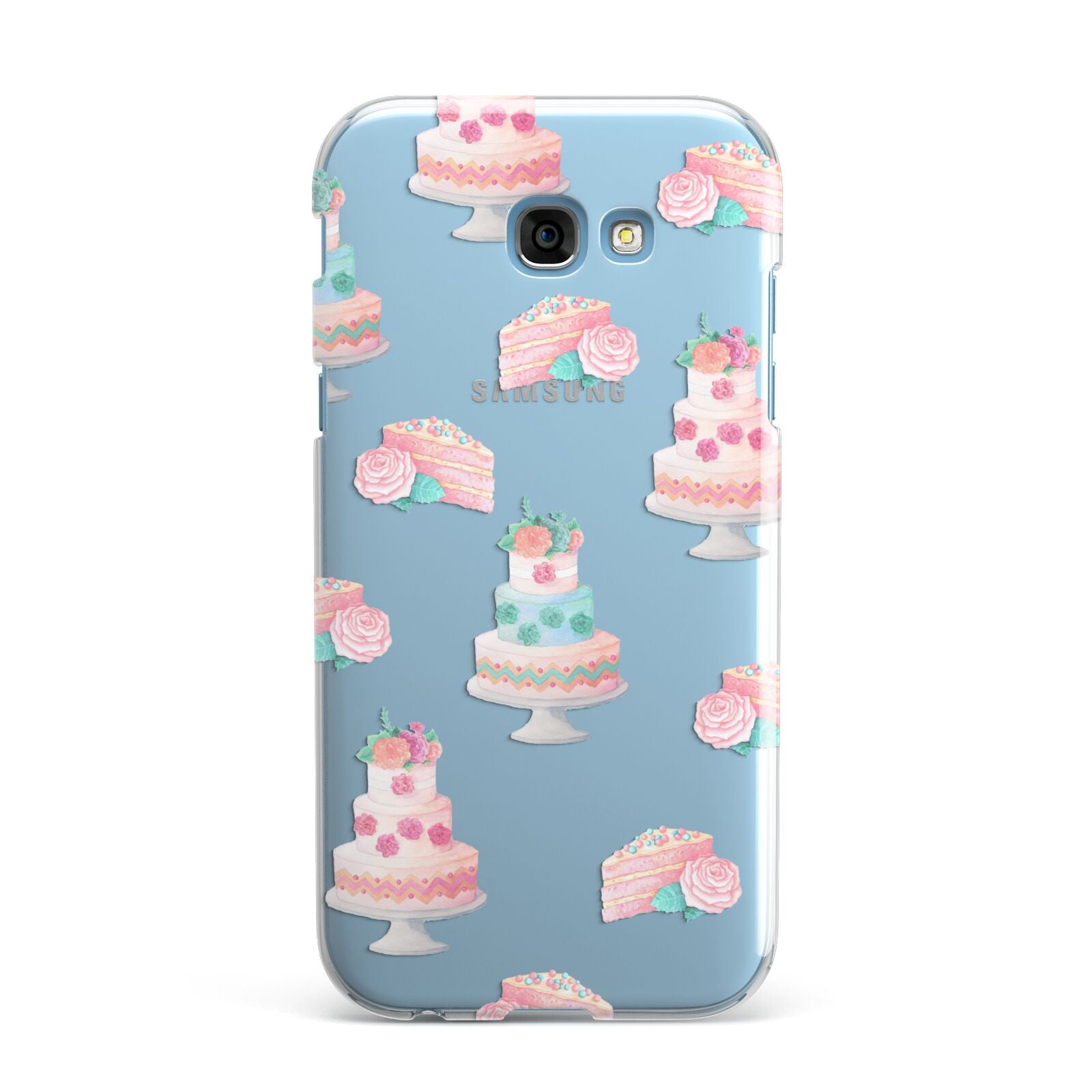 Pink Cake Print Samsung Galaxy A7 2017 Case