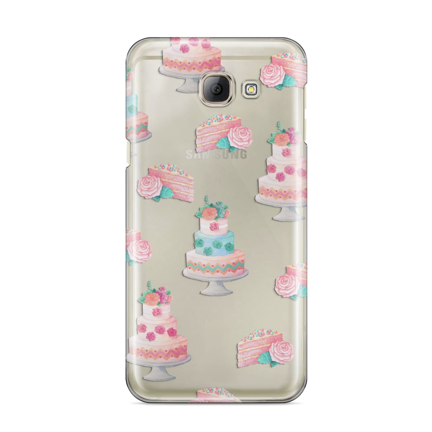 Pink Cake Print Samsung Galaxy A8 2016 Case