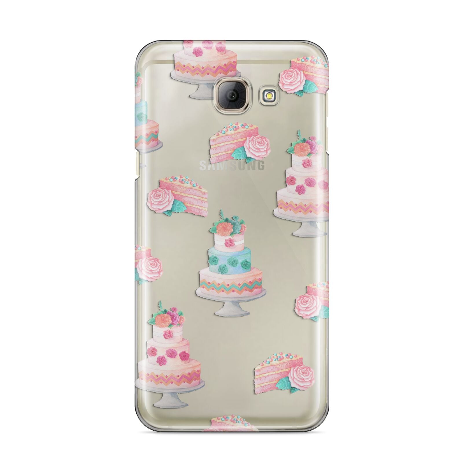 Pink Cake Print Samsung Galaxy A8 2016 Case