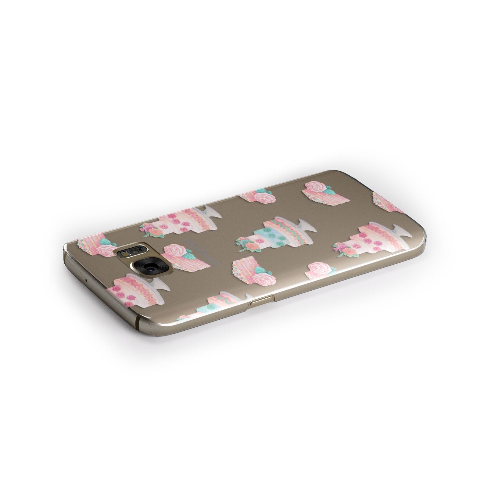 Pink Cake Print Samsung Galaxy Case Side Close Up