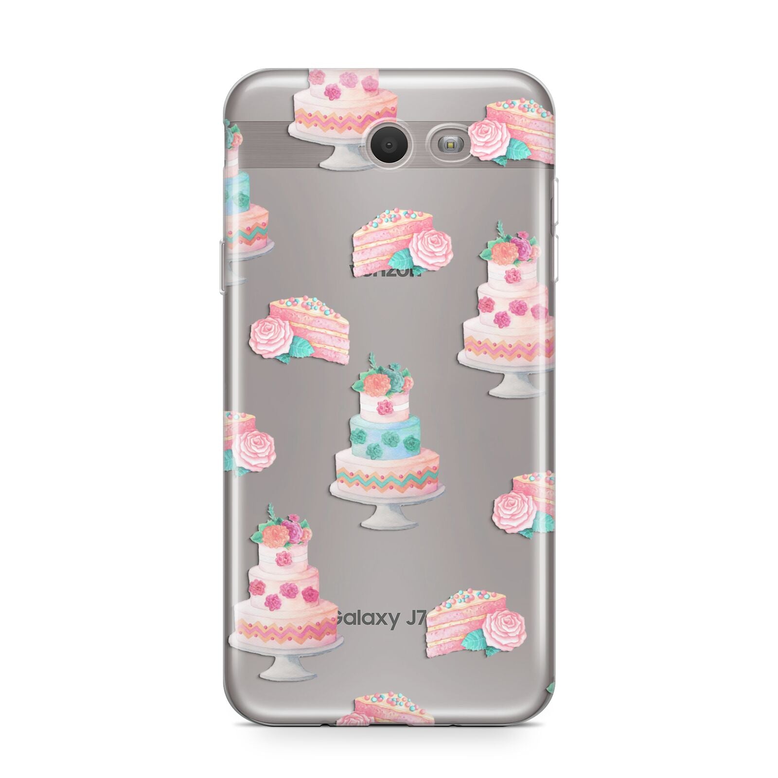 Pink Cake Print Samsung Galaxy J7 2017 Case