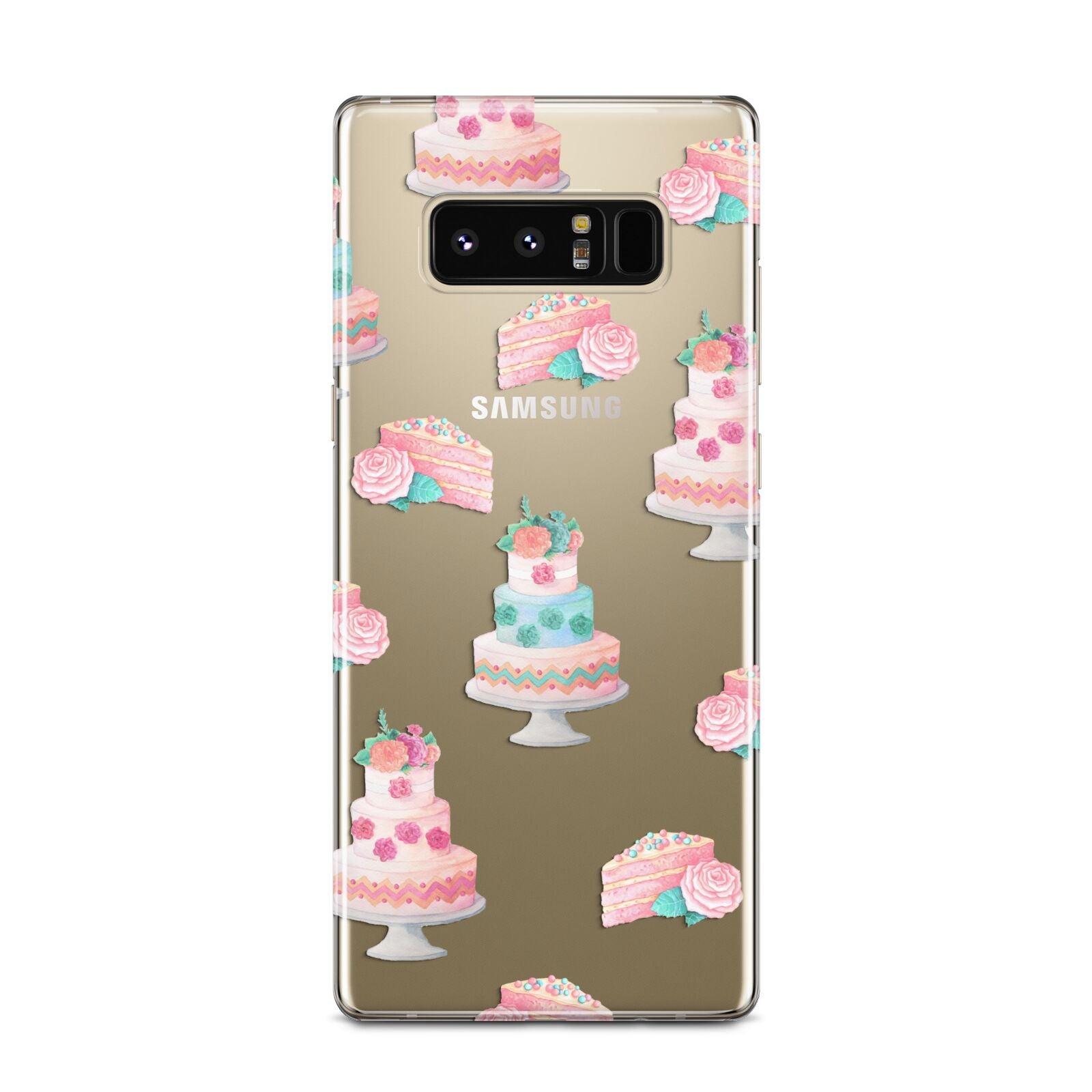 Pink Cake Print Samsung Galaxy Note 8 Case