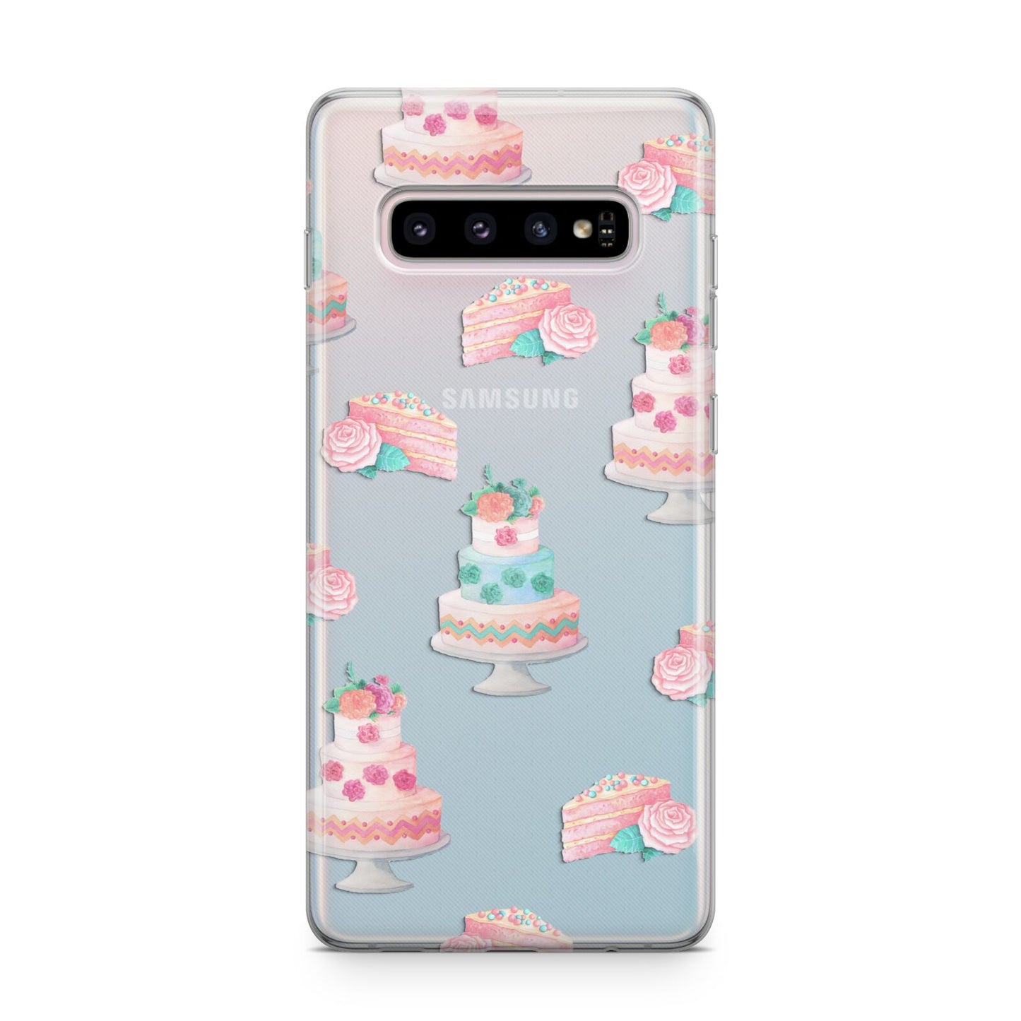 Pink Cake Print Samsung Galaxy S10 Plus Case