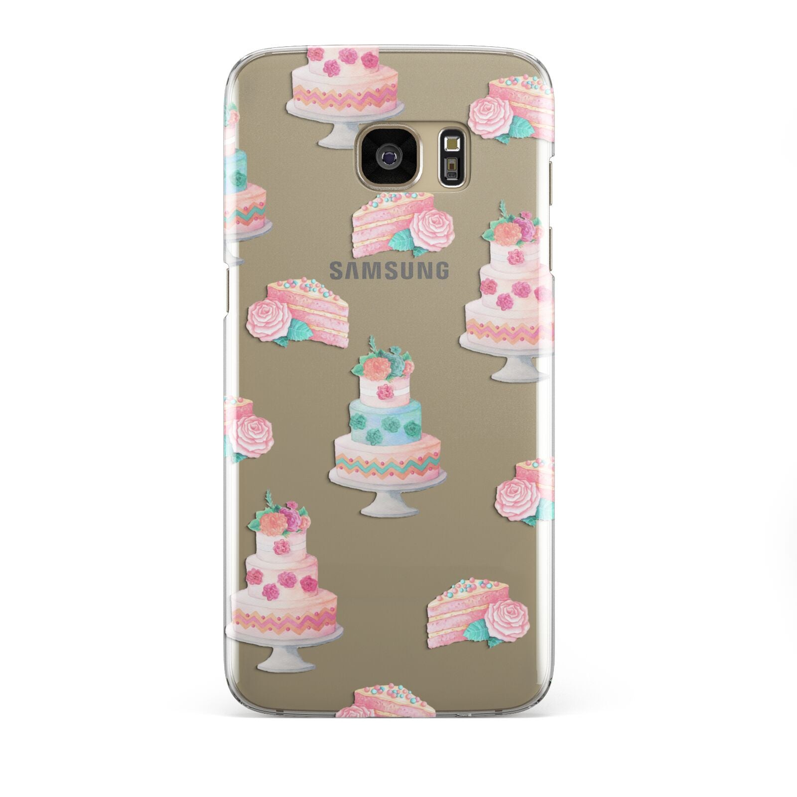 Pink Cake Print Samsung Galaxy S7 Edge Case