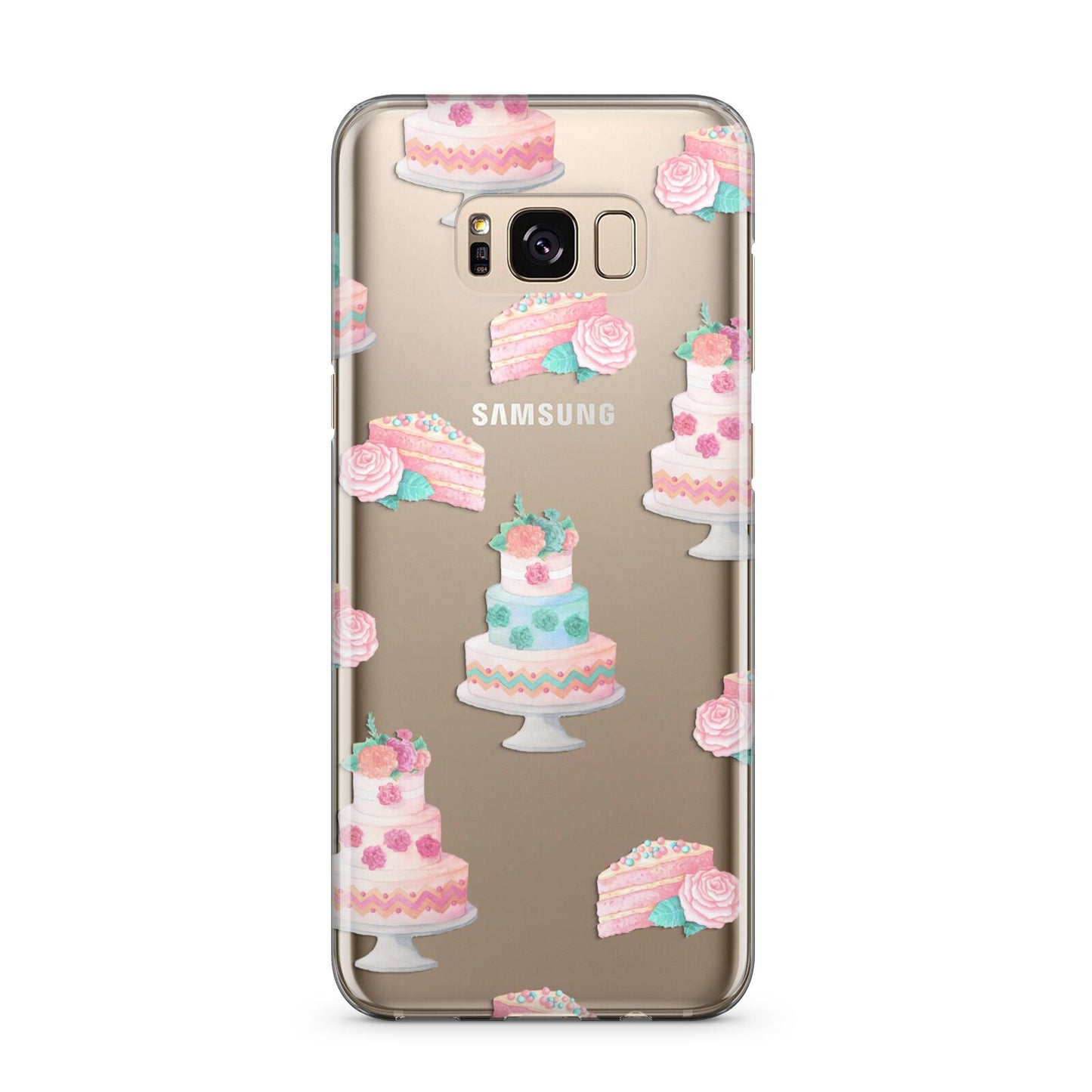 Pink Cake Print Samsung Galaxy S8 Plus Case