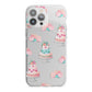 Pink Cake Print iPhone 13 Pro Max TPU Impact Case with White Edges