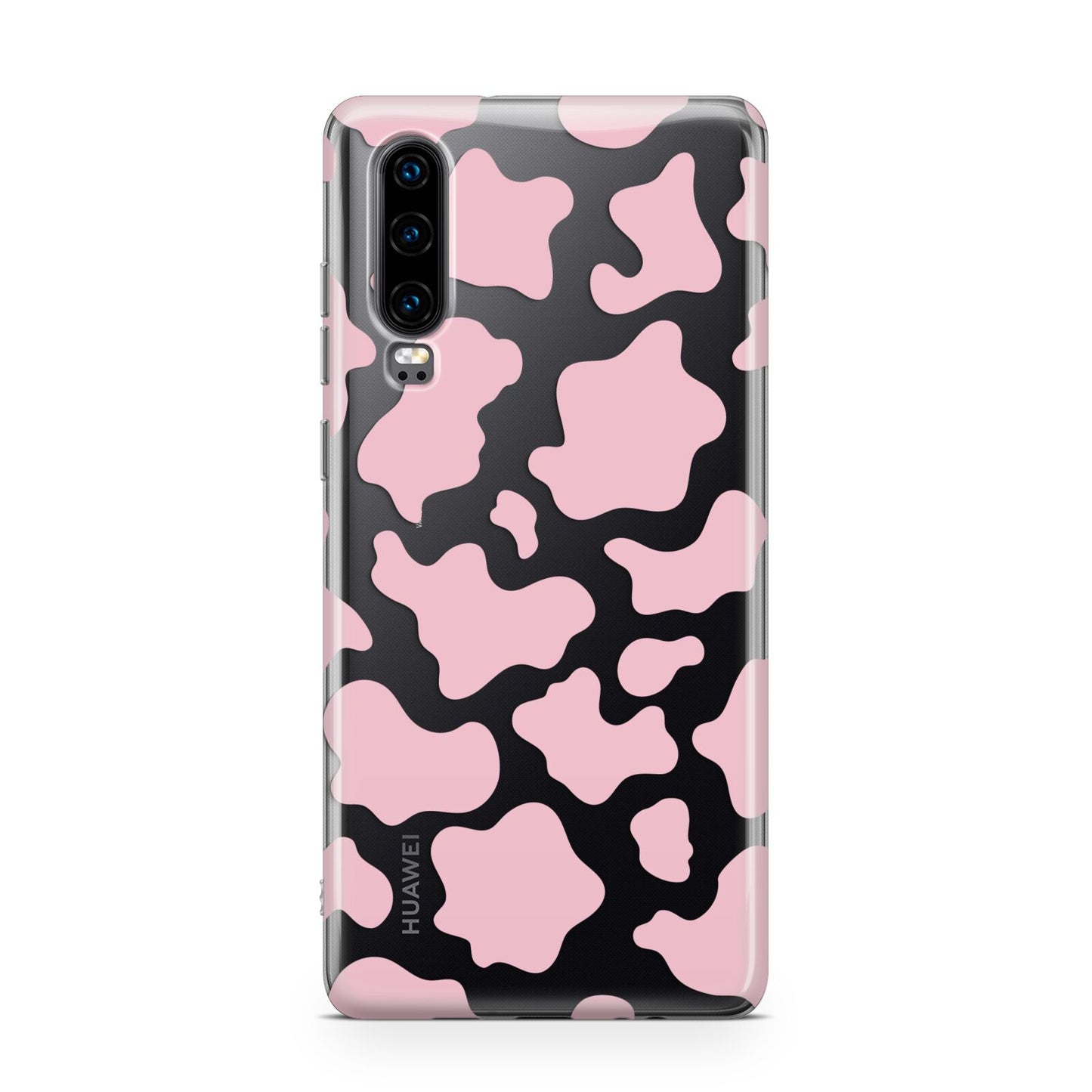 Pink Cow Print Huawei P30 Phone Case