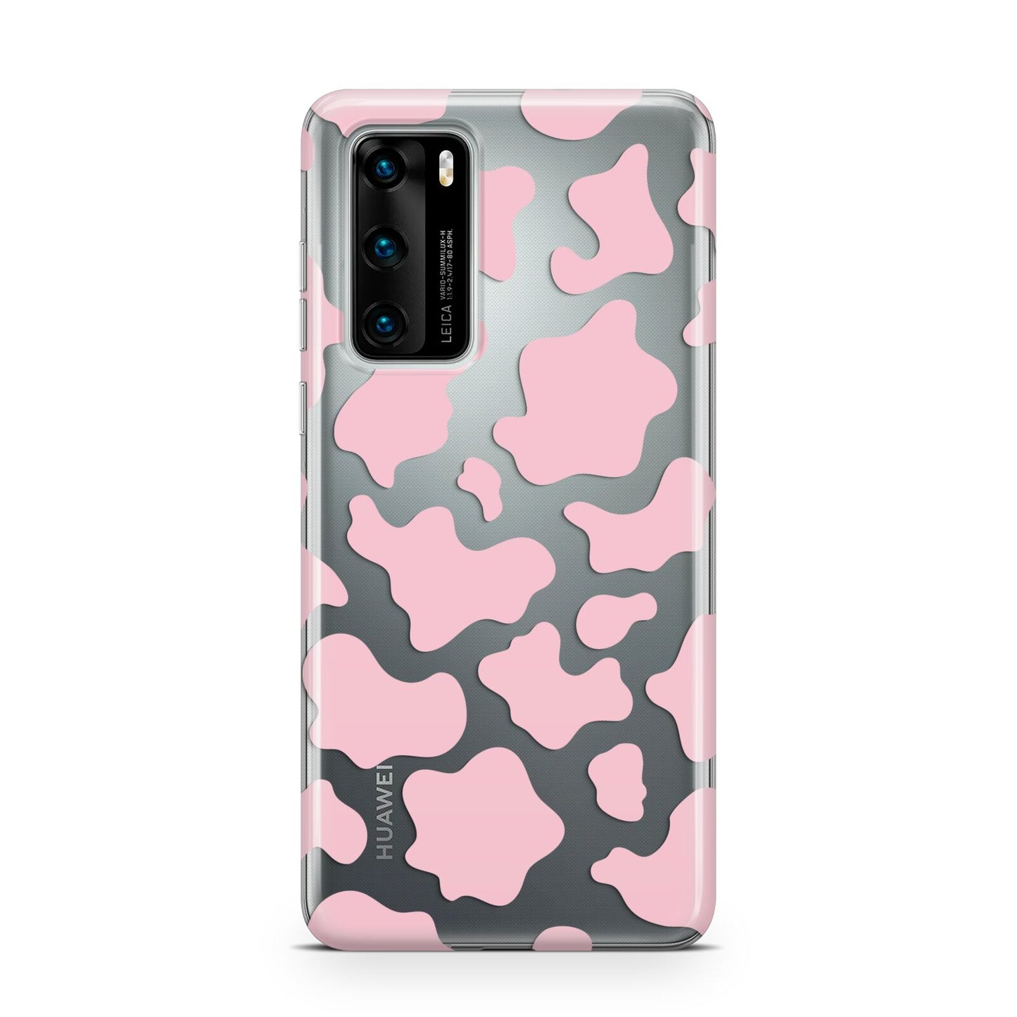 Pink Cow Print Huawei P40 Phone Case