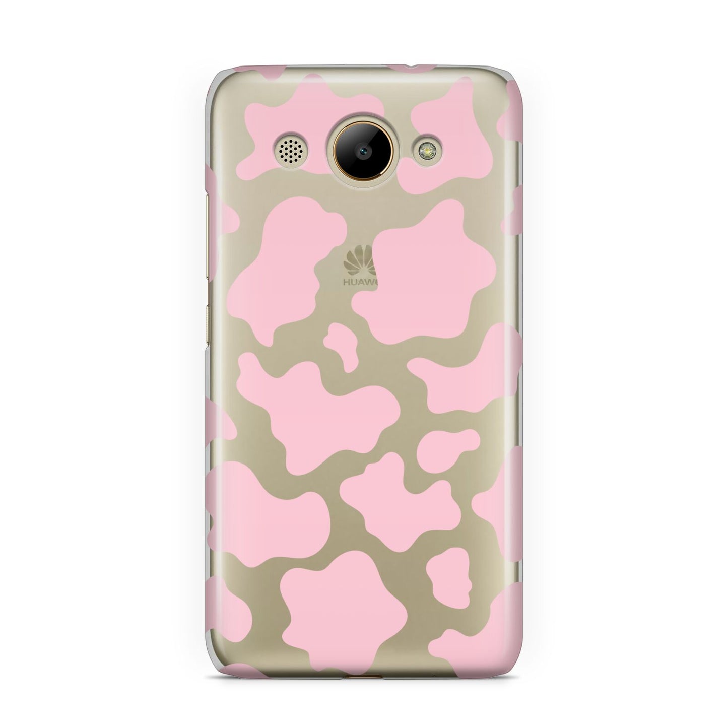 Pink Cow Print Huawei Y3 2017