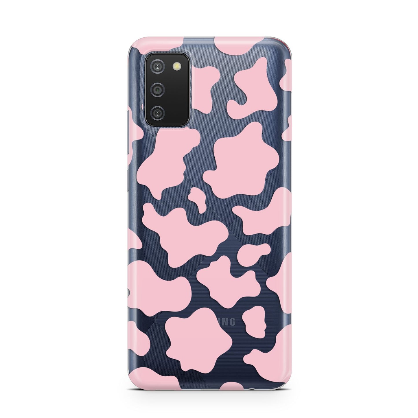 Pink Cow Print Samsung A02s Case