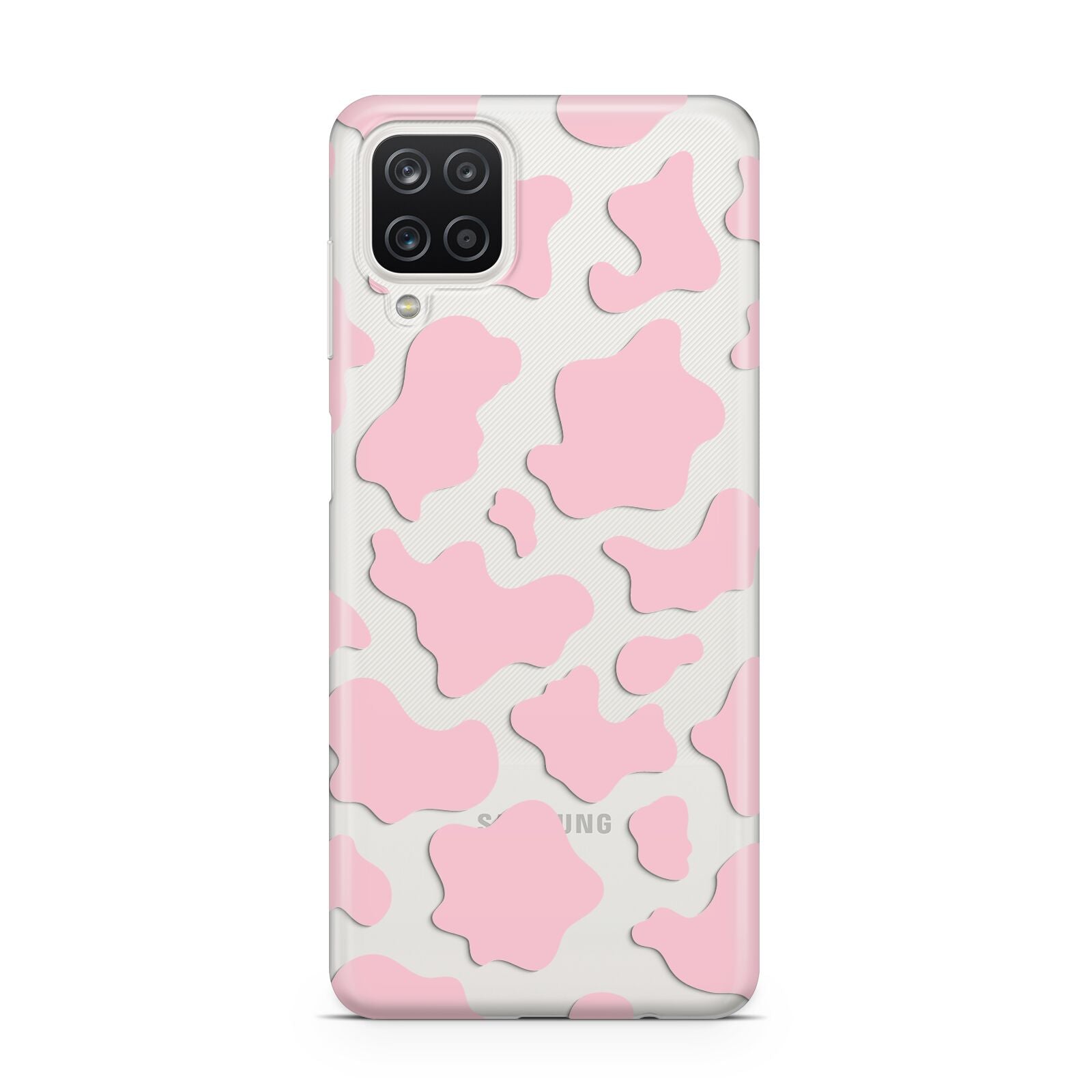 Pink Cow Print Samsung A12 Case