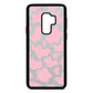 Pink Cow Print Silver Pebble Leather Samsung S9 Plus Case