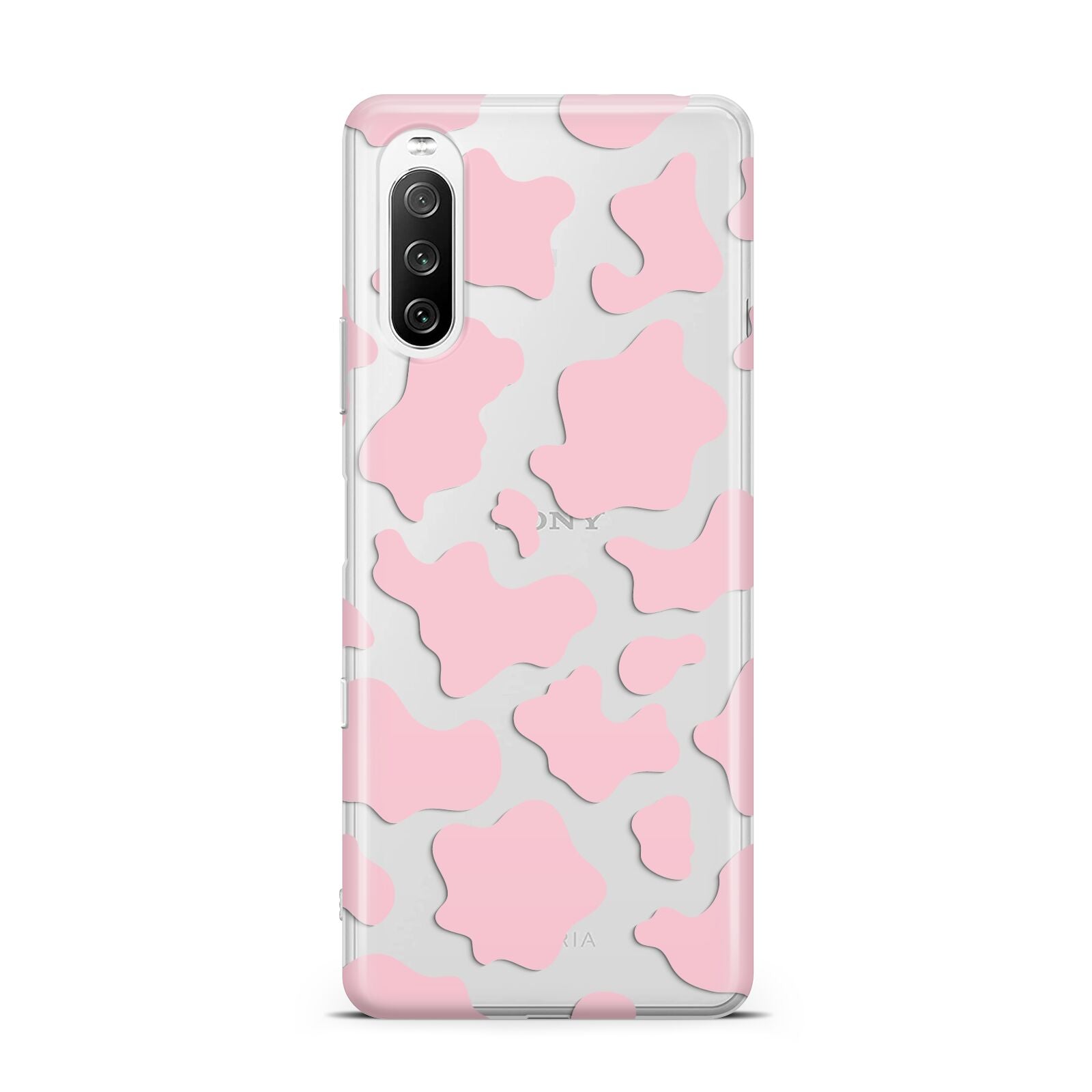 Pink Cow Print Sony Xperia 10 III Case