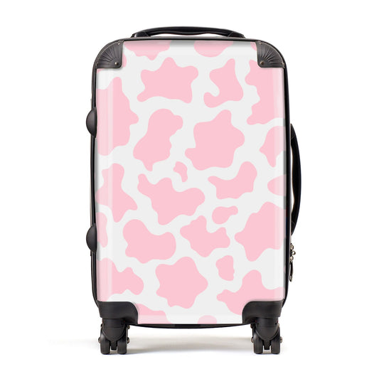 Pink Cow Print Suitcase