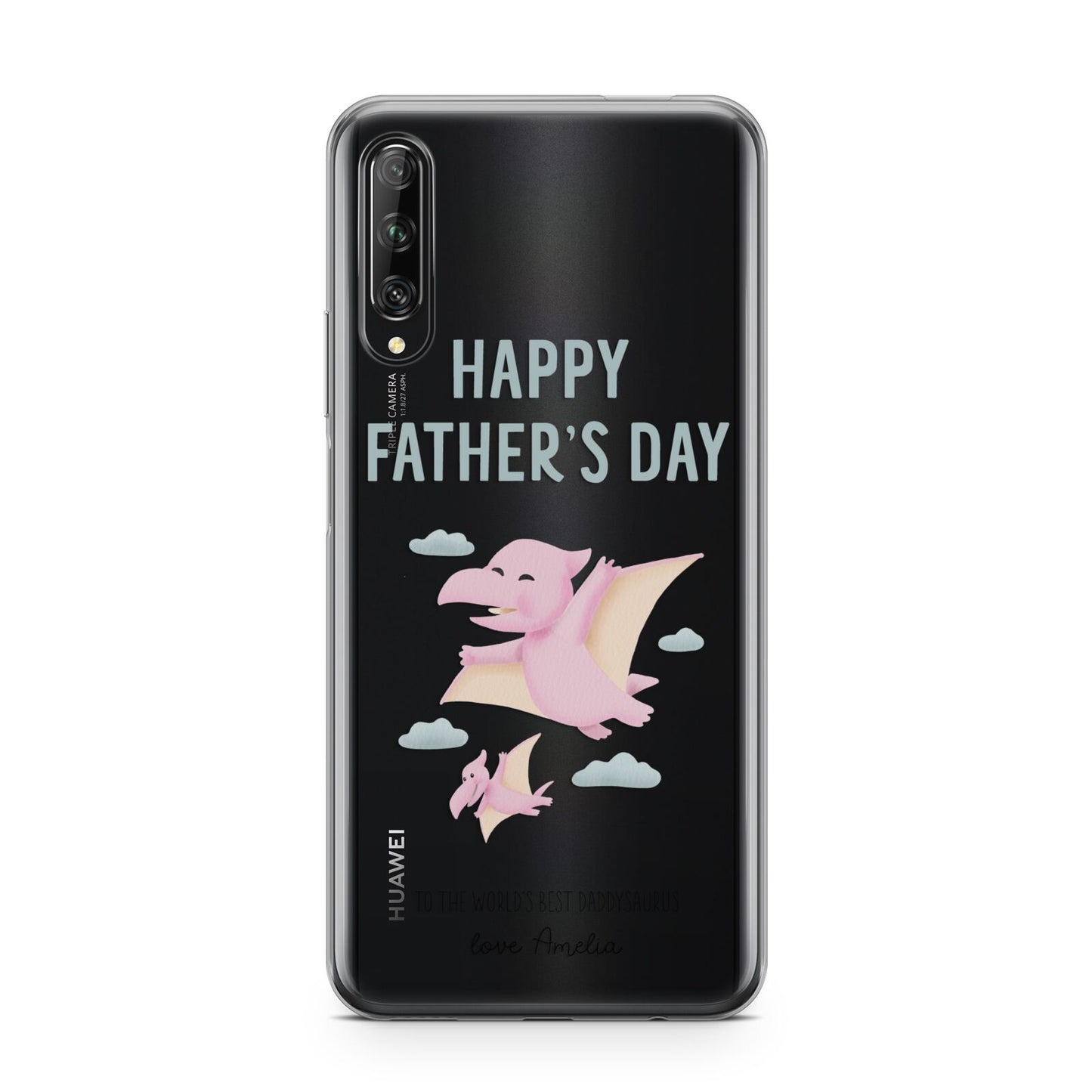 Pink Dino Happy Fathers Day Custom Huawei P Smart Pro 2019