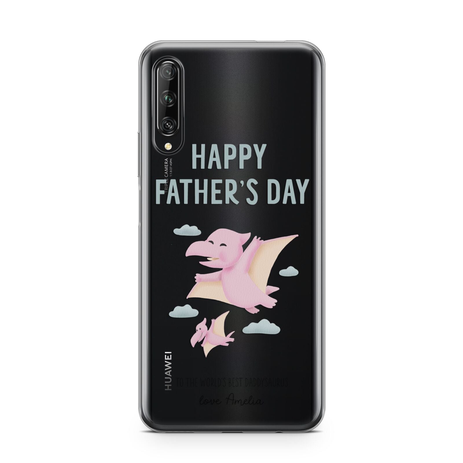 Pink Dino Happy Fathers Day Custom Huawei P Smart Pro 2019