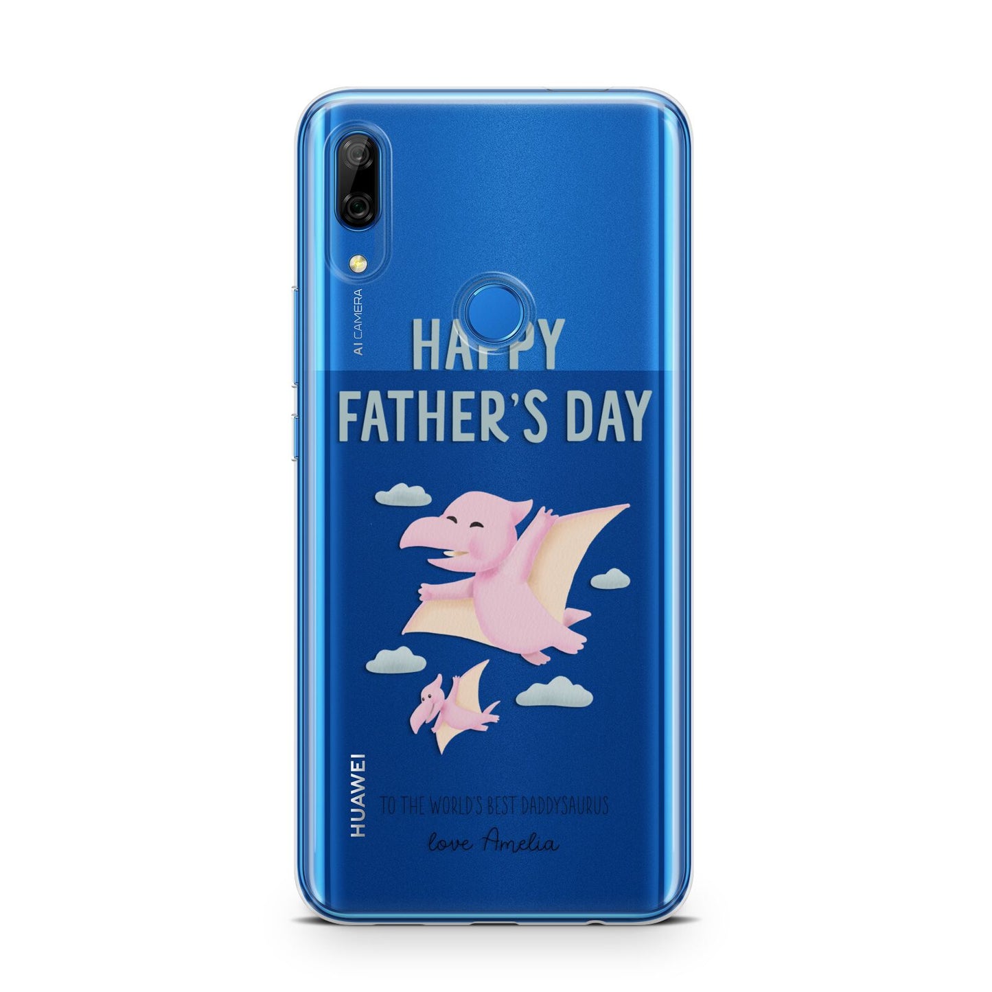 Pink Dino Happy Fathers Day Custom Huawei P Smart Z