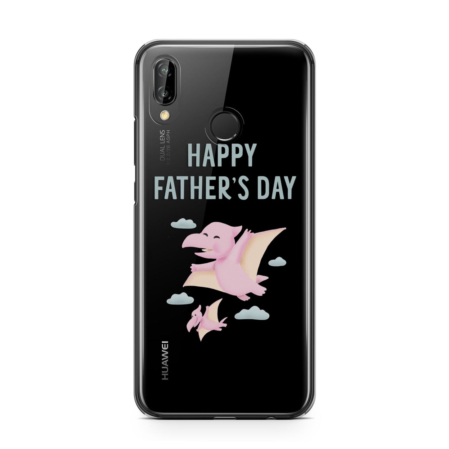 Pink Dino Happy Fathers Day Custom Huawei P20 Lite Phone Case