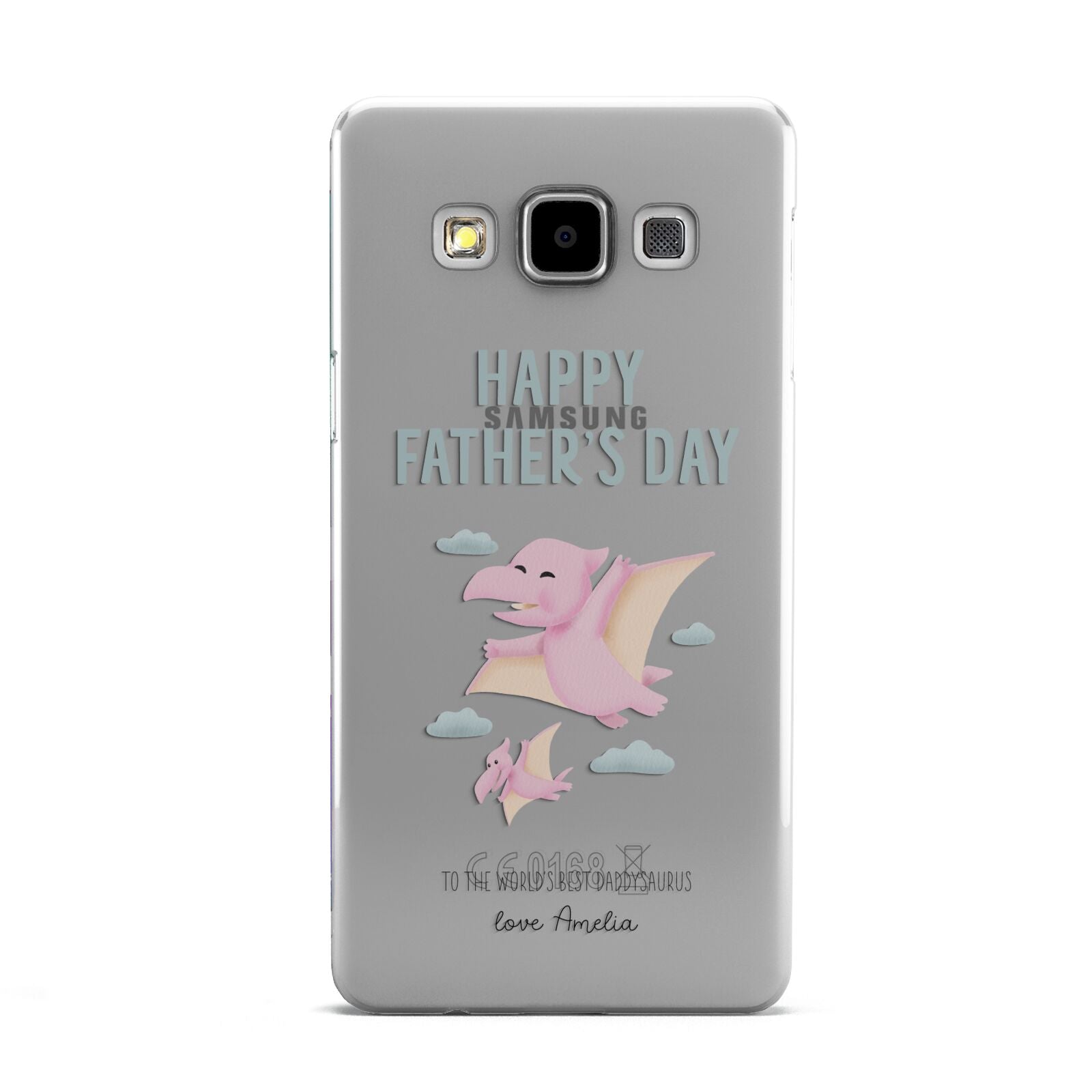 Pink Dino Happy Fathers Day Custom Samsung Galaxy A5 Case