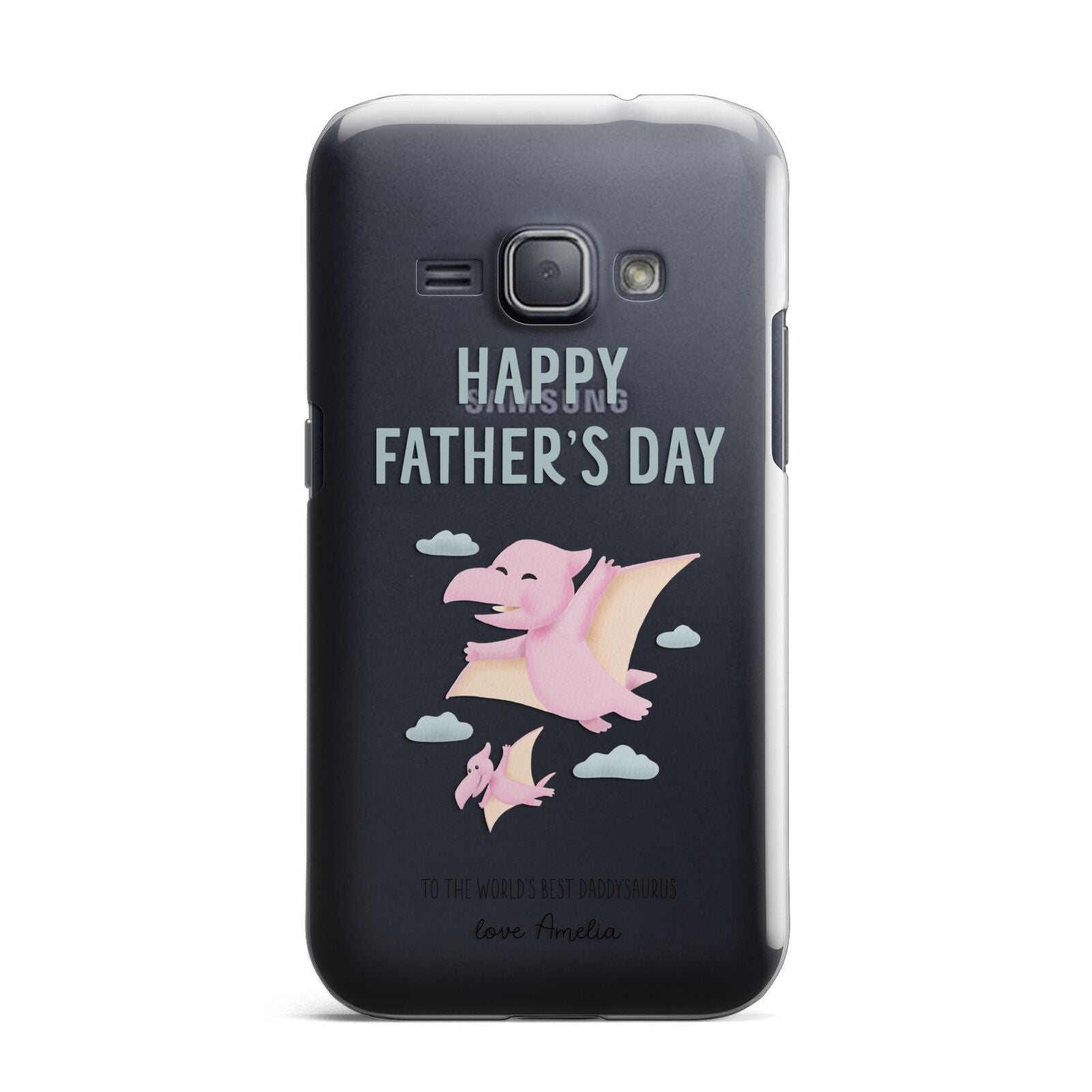 Pink Dino Happy Fathers Day Custom Samsung Galaxy J1 2016 Case