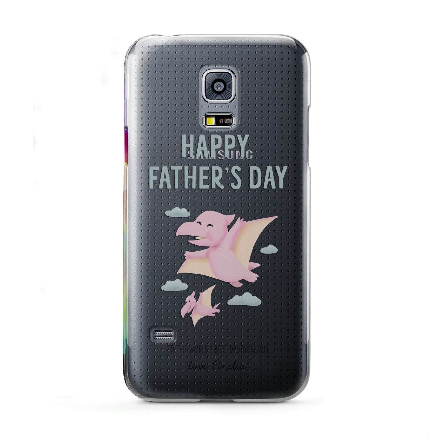 Pink Dino Happy Fathers Day Custom Samsung Galaxy S5 Mini Case