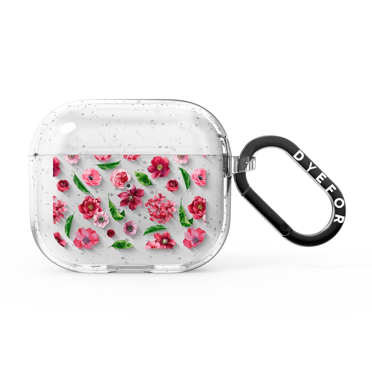 Pink Floral AirPods Glitter Case 3rd Gen