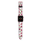 Pink Floral Apple Watch Strap with Rose Gold Hardware