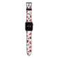 Pink Floral Apple Watch Strap with Space Grey Hardware