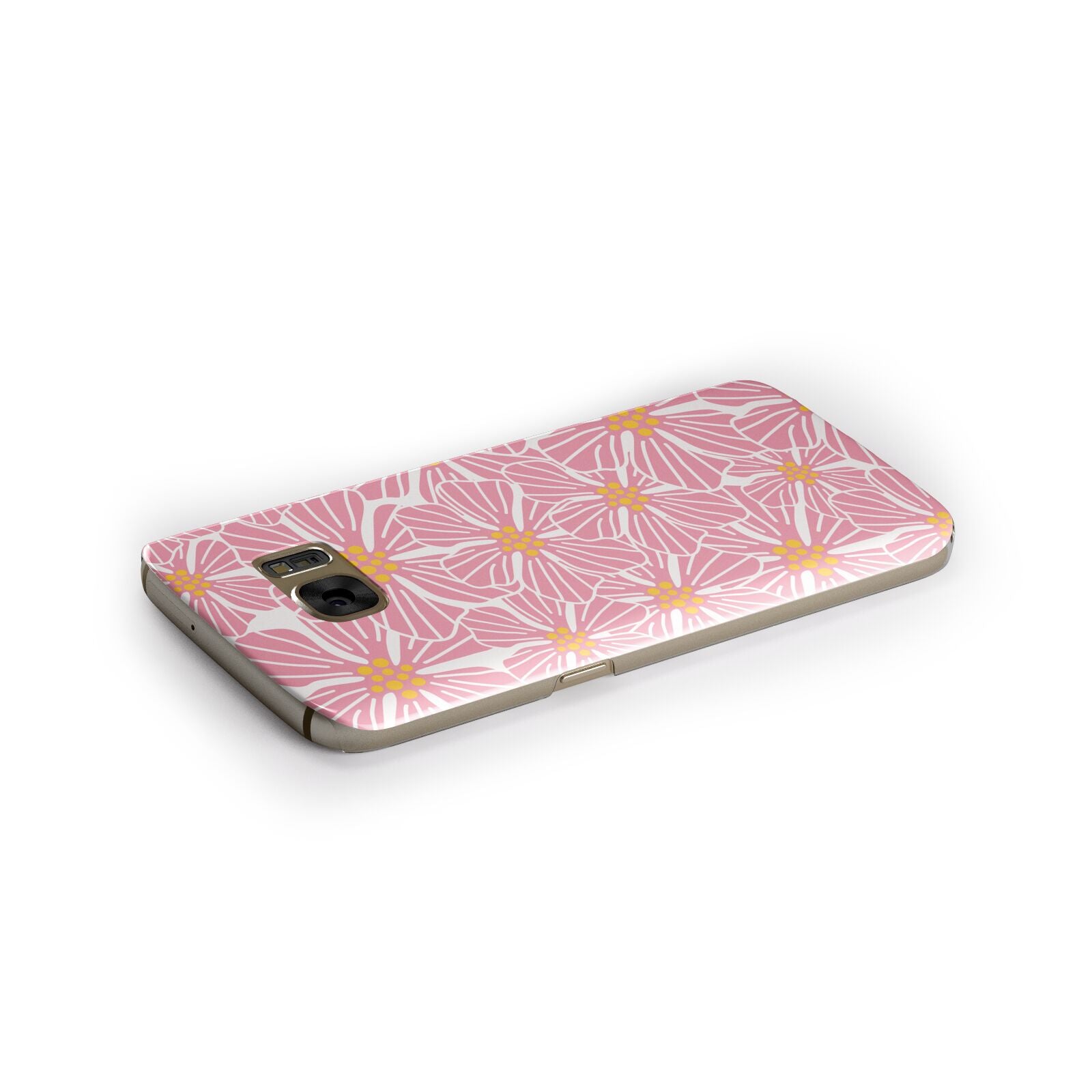 Pink Flowers Samsung Galaxy Case Side Close Up