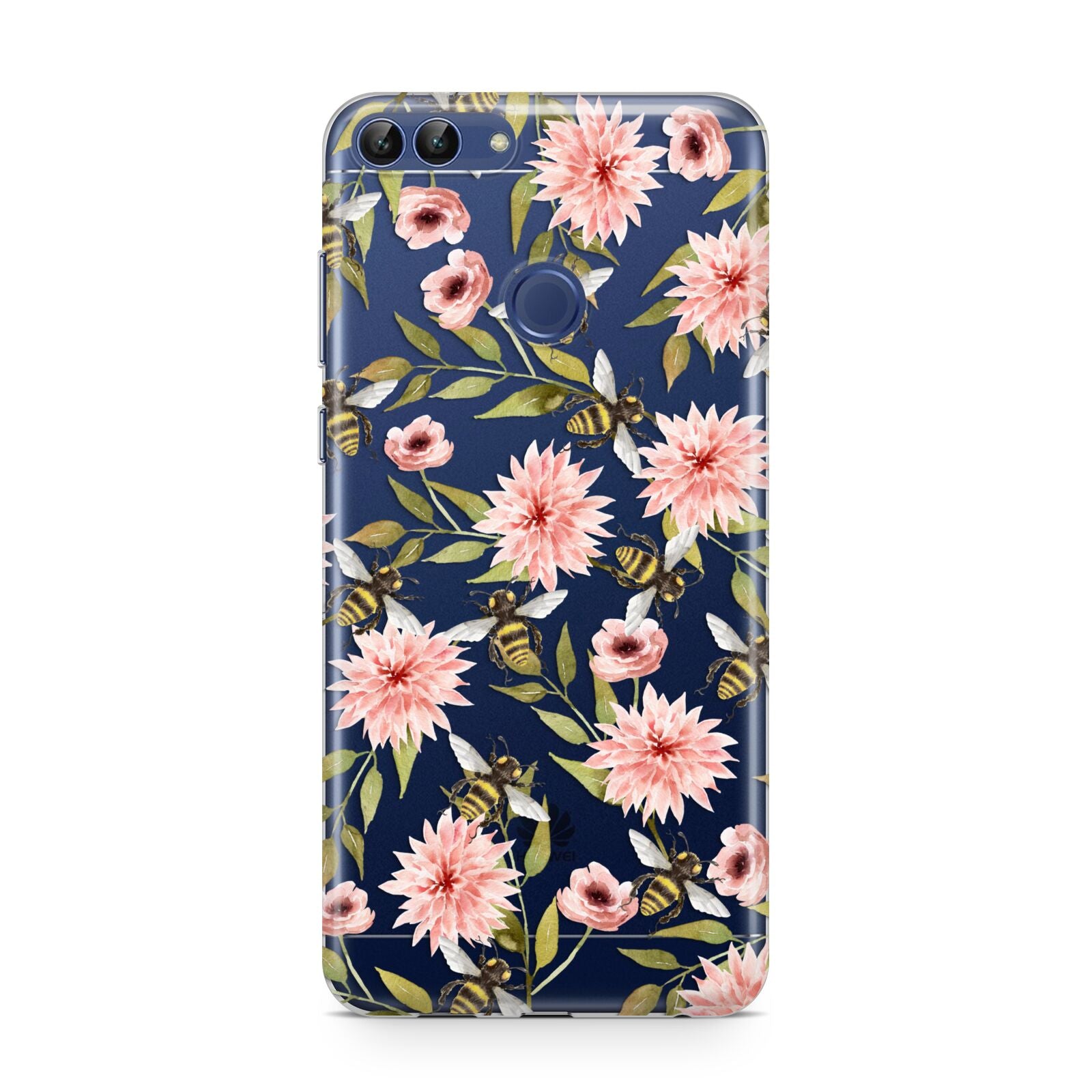 Pink Flowers and Bees Huawei P Smart Case