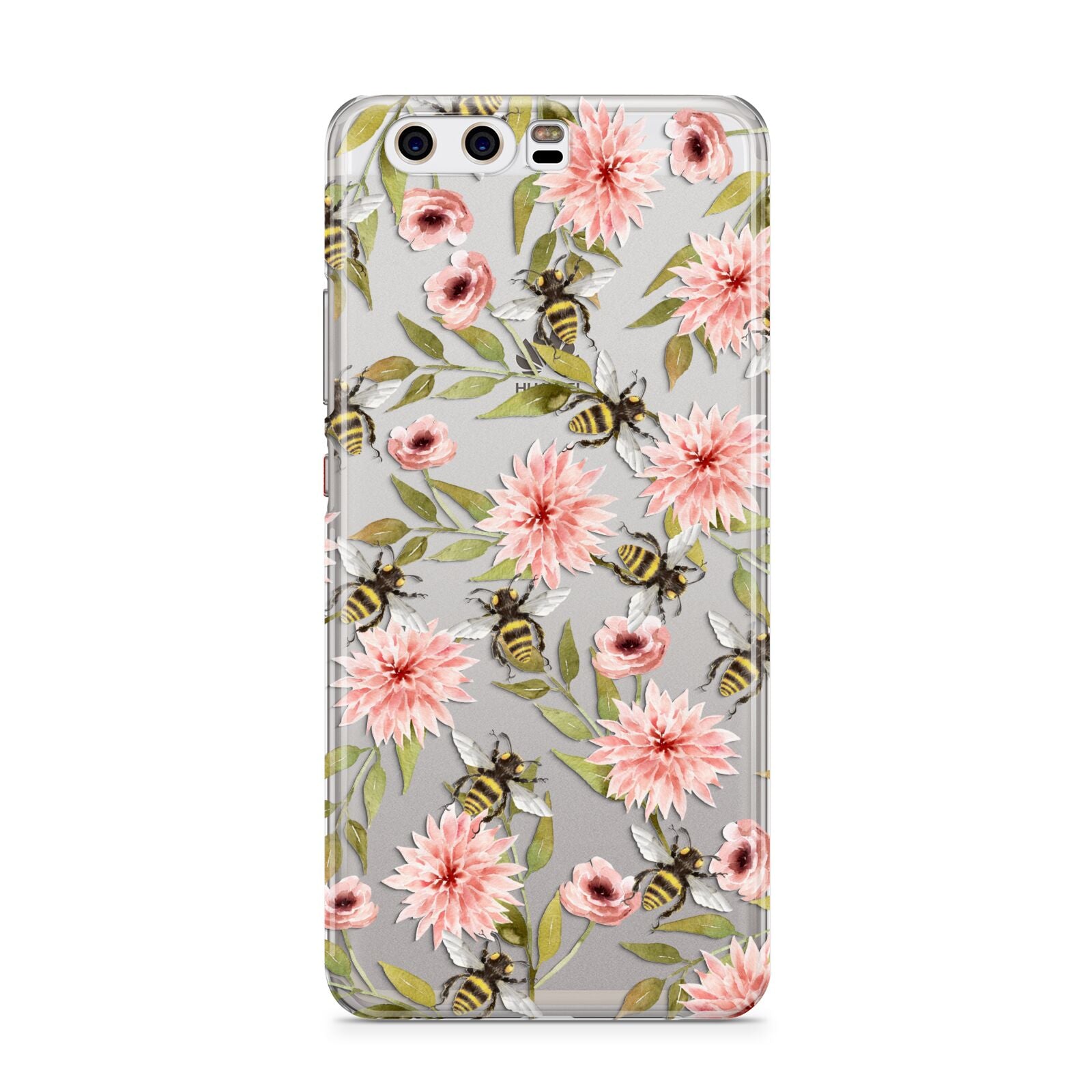 Pink Flowers and Bees Huawei P10 Phone Case